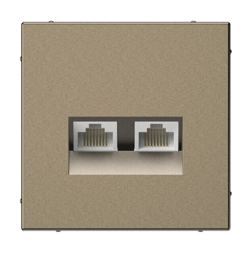 Systeme Electric ArtGallery Мокко Розетка двойная компьютерная RJ45+RJ45, кат. 5е, механизм