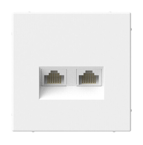 Systeme Electric ArtGallery Лотос Розетка двойная компьютерная RJ45+RJ45, кат. 5е, механизм
