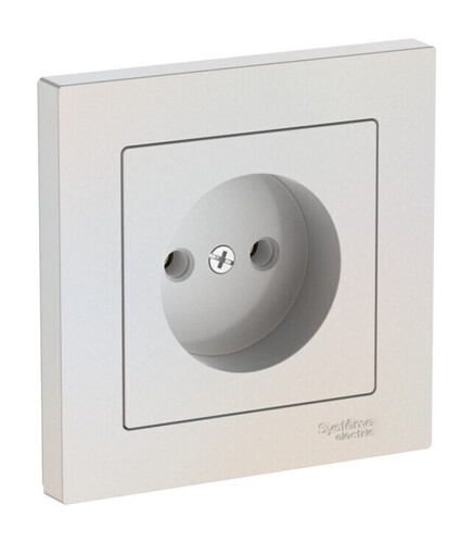 Systeme Electric AtlasDesign Жемчуг Розетка без заземления, 16А, в сборе, быстрозажим. клем.