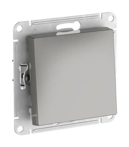 Systeme Electric AtlasDesign Сталь Переключатель 1-клавишный, сх.6, 10АХ, мех., быстрозажим. клем.