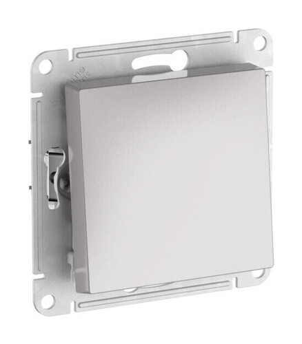 Systeme Electric AtlasDesign Aqua Алюминий Переключатель 1-клавишный IP44,сх.6, 10АХ,мех., быстрозажим. клем.