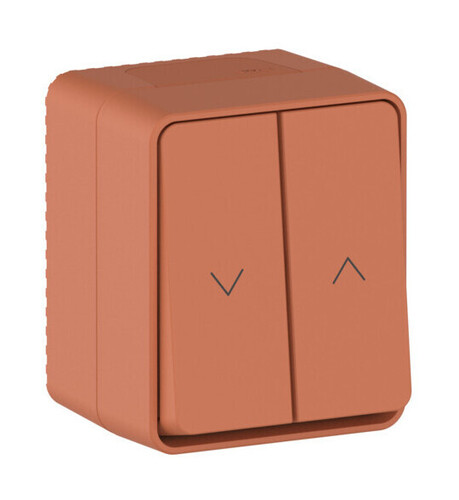 Systeme Electric Atlas Design Profi54 Наруж Терракотовый Выключатель 2-клавишный для жалюзи, 2хсх.4