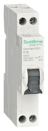 Systeme Electric City9 АВДТ 1П+Н C10 6000A 30мА A 18мм