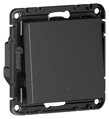 SBER Systeme Electric AtlasDesign Smart Карбон Выключатель 1-кл с опц.нейтралью., Zigbee, сх.1, L(N), 10А, мех.