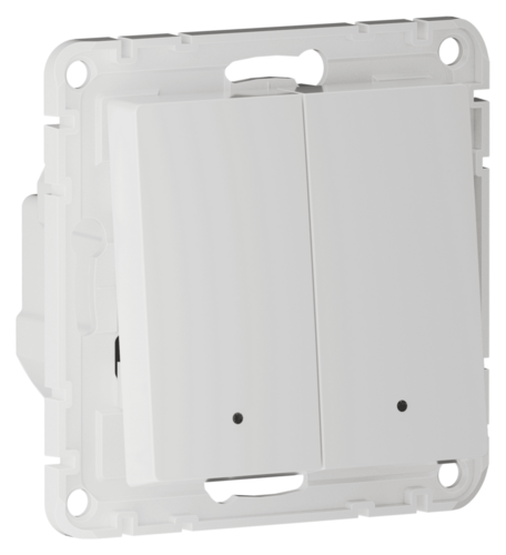 SBER Systeme Electric AtlasDesign Smart Белый Выключатель 2-кл с опц.нейтралью., Zigbee, сх.1, L(N), 10А, мех.