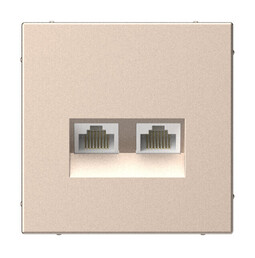 Systeme Electric ArtGallery Песочный Розетка двойная компьютерная RJ45+RJ45, кат. 5е, механизм