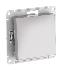Systeme Electric AtlasDesign Алюминий Выключатель с самовозвратом, сх.1, 10АХ, мех., быстрозажим. клем.