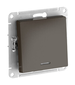 Systeme Electric AtlasDesign Мокко Переключатель 1-кл с подсветкой, сх.6а, 10АХ, мех., быстрозажим. клем.