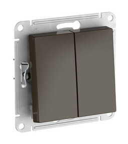 Systeme Electric AtlasDesign Мокко Переключатель 2-клавишный, сх.6/2, 10АХ, мех., быстрозажим. клем.