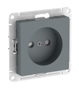 Systeme Electric AtlasDesign Грифель Розетка без заземления со шторками, 16А, мех., быстрозажим. клем.