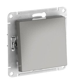 Systeme Electric AtlasDesign Сталь Выключатель 1-клавишный, сх.1, 10АХ, мех., быстрозажим. клем.