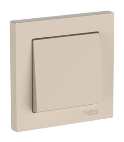 Systeme Electric AtlasDesign Песочный Выключатель 1-клавишный, сх.1, 10АХ, в сборе, быстрозажим. клем.