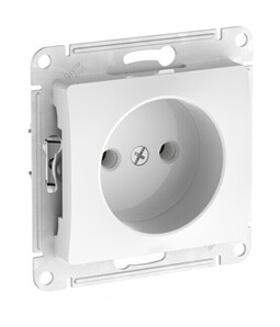Systeme Electric Glossa Белый Розетка без заземления, 16А, мех., быстрозажим. клем.