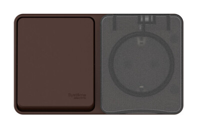 Systeme Electric Atlas Design Profi54 Наруж Коричневый Блок: Роз. з/к со шт. 16А, Выкл. 1-клав.10А