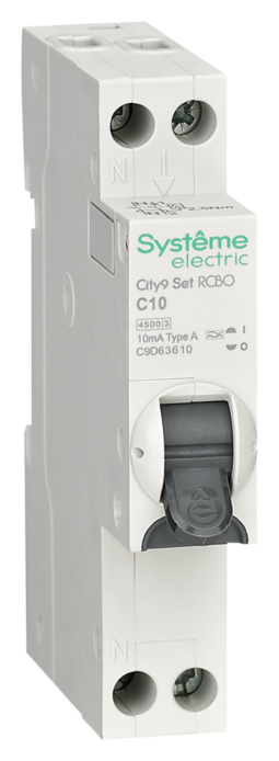 Systeme Electric City9 АВДТ 1П+Н C10 4500A 10мА A 18мм