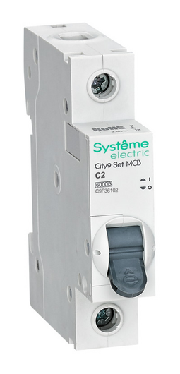Systeme Electric City9 Set Автоматический выключатель C 2A 1P 6kA