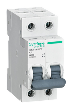 Systeme Electric City9 Set Автоматический выключатель C 3A 2P 6kA
