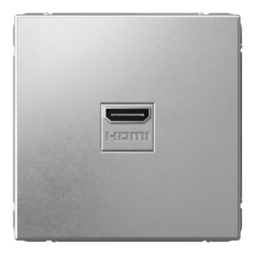 Systeme Electric ArtGallery Алюминий Розетка HDMI, 16А, механизм