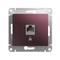 Розетка 2xRJ45 Cat.5 Systeme Electric GLOSSA, баклажановый